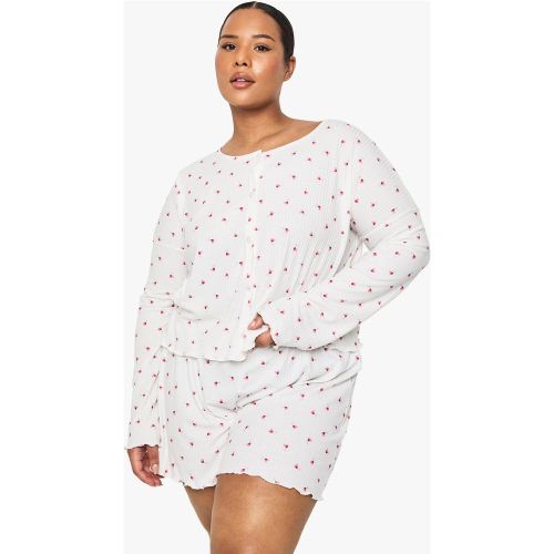 Grande Taille - Ensemble De Pyjama Fleuri - 50 - boohoo - Modalova