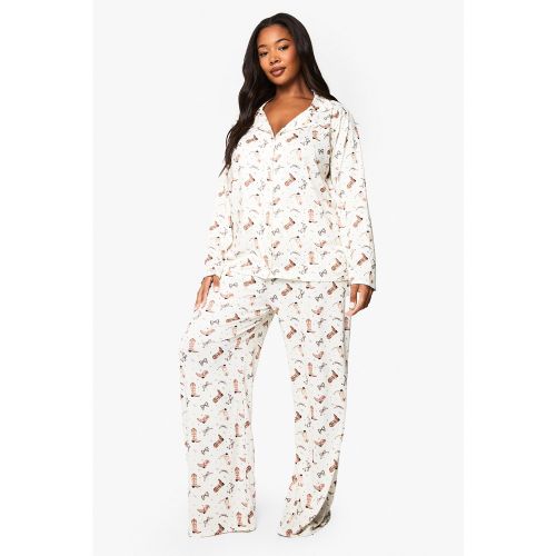 Grande Taille - Ensemble Avec Chemise Et Pantalon - 44 - boohoo - Modalova