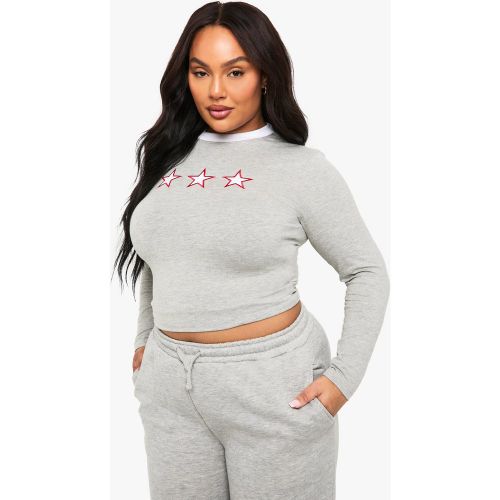 Grande Taille - Top À Manches Longues Et Imprimé Étoile - 56 - boohoo - Modalova