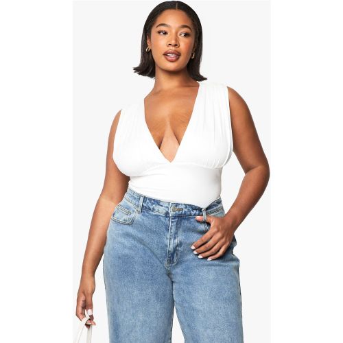 Grande Taille - Body À Décolleté Plongeant - 44 - boohoo - Modalova