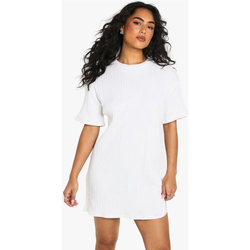 Robe T-Shirt Côtelée Texturée - 36 - boohoo - Modalova