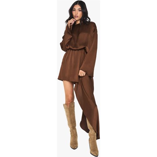 Robe Drapée À Col Bateau - 38 - boohoo - Modalova