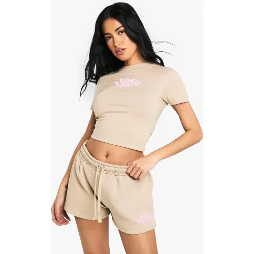 Short En Sweat À Imprimé Rodéo - S - boohoo - Modalova
