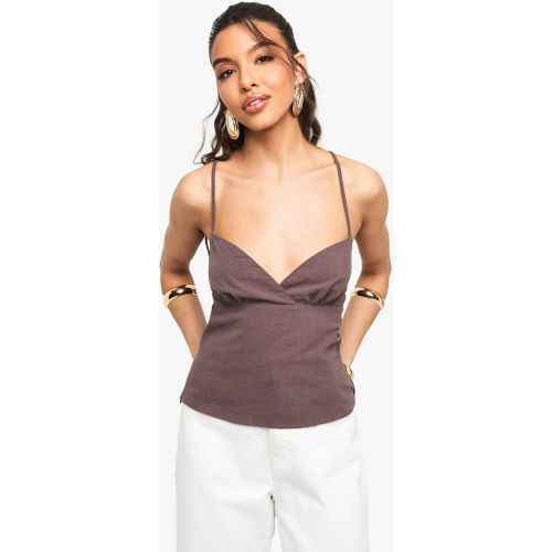 Corset En Lin À Bretelles - 34 - boohoo - Modalova