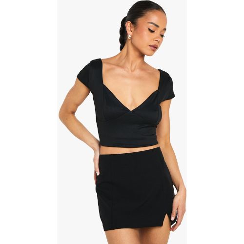 Top Super Doux À Manches Capées - 34 - boohoo - Modalova