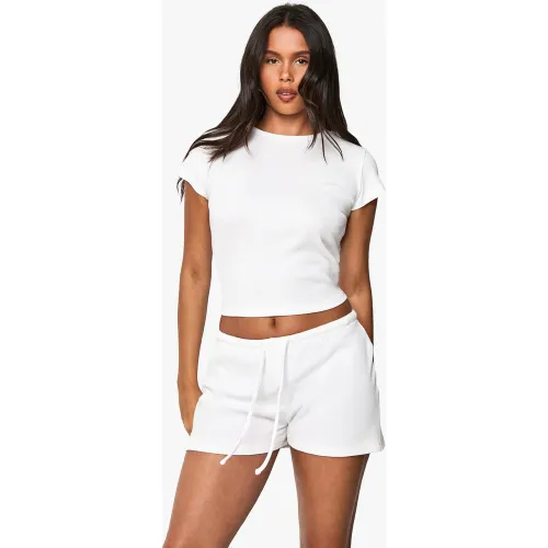 Short Noué En Tissu Gaufré - 34 - boohoo - Modalova