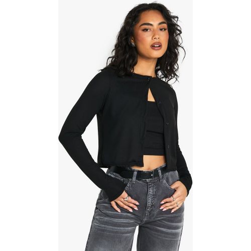 Ensemble Côtelé Avec Débardeur 2 En 1 Et Gilet - 34 - boohoo - Modalova