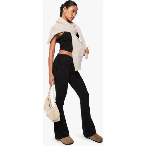 Legging Flare Basique À Taille Plissée - 36 - boohoo - Modalova