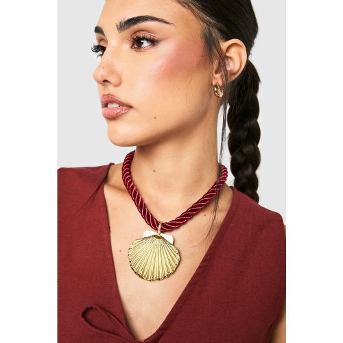 Collier En Corde À Imprimé Coquillages - One Size - boohoo - Modalova