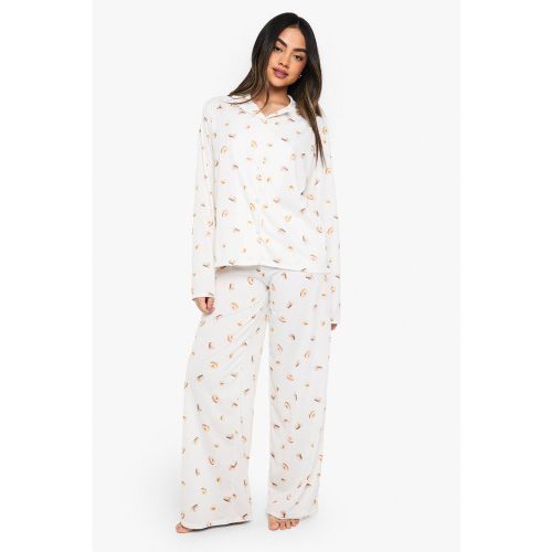 Ensemble De Pyjama Imprimé Avec Chemise Et Pantalon - 34 - boohoo - Modalova