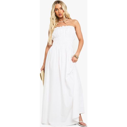 Robe Longue Froncée En Coton - 36 - boohoo - Modalova