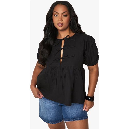 Grande Taille - Blouse Volantée Nouée - 44 - boohoo - Modalova