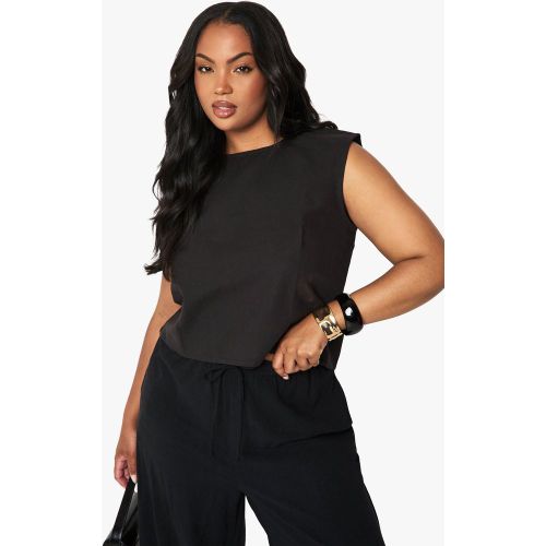 Plus" Linen Linen Boxy Crop - 44 - boohoo - Modalova