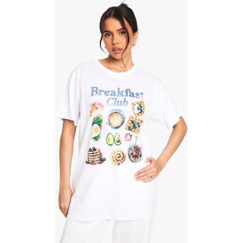 T-Shirt Oversize Délavé Imprimé - S - boohoo - Modalova