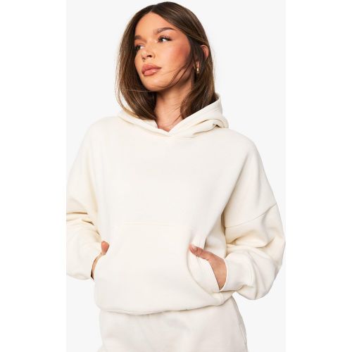 Sweat À Capuche Oversize À Manches Bouffantes - Blanc Écru - S, Blanc Écru - boohoo - Modalova