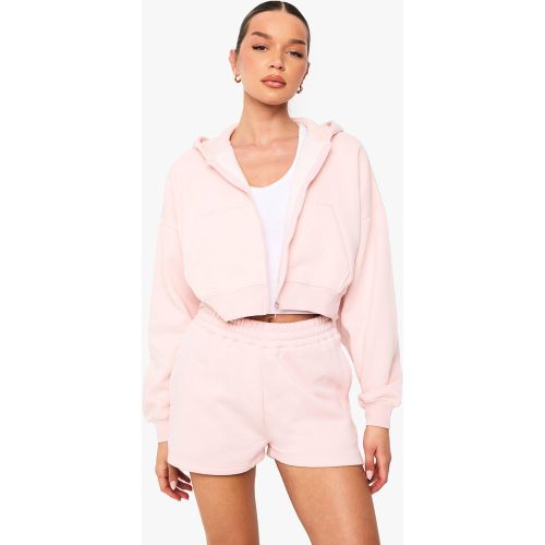 Short En Sweat Taille Haute À Cordon De Serrage - S - boohoo - Modalova