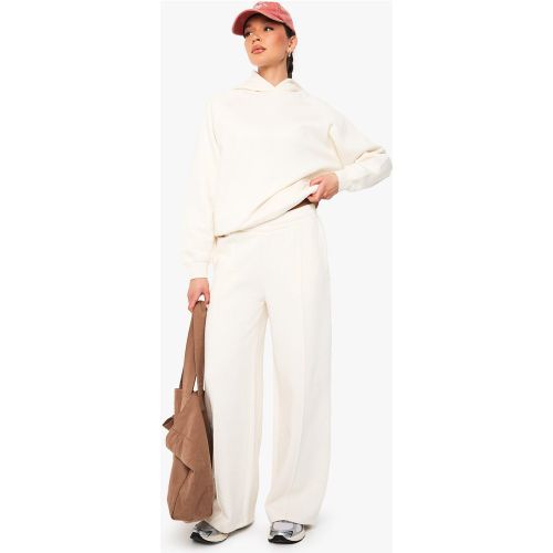 Jogging Droit À Pinces - Blanc Écru - S, Blanc Écru - boohoo - Modalova
