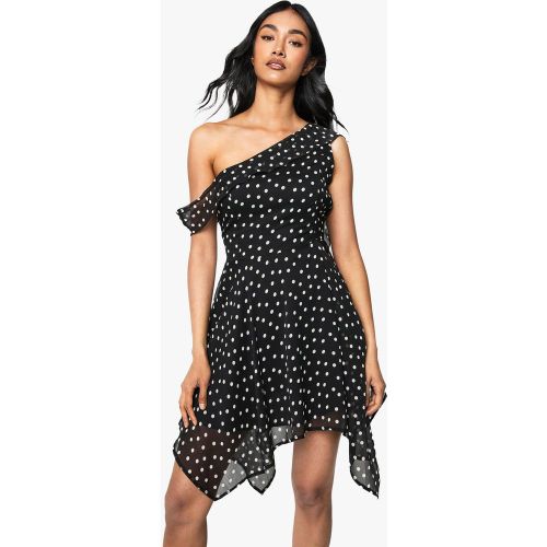 Robe Asymétrique Nouée À Pois - 36 - boohoo - Modalova