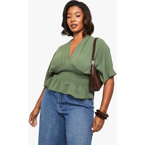 Grande Taille - Top Blouse À Taille Cintrée - 44 - boohoo - Modalova