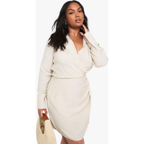 Grande Taille - Robe Portefeuille - 44 - boohoo - Modalova