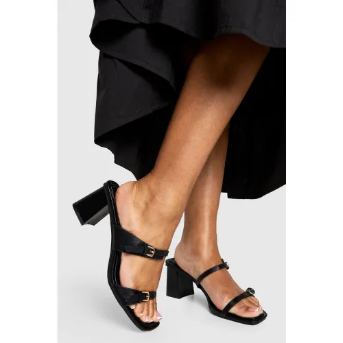 Chaussures À Talon Carré Et Bride À La Cheville - 36 - boohoo - Modalova