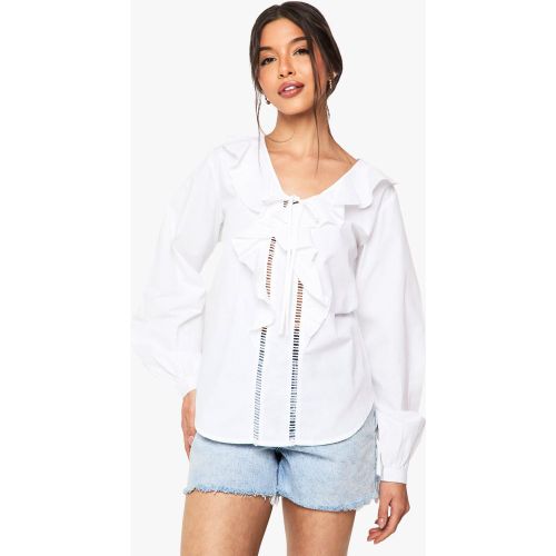 Blouse Volantée À Découpes - 34 - boohoo - Modalova