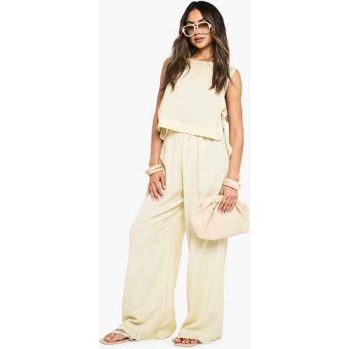 Ensemble Avec Top Noué Et Pantalon Large - 34 - boohoo - Modalova
