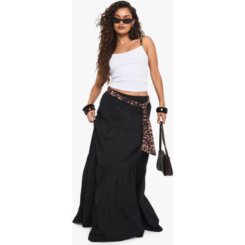 Jupe Longue En Popeline - 34 - boohoo - Modalova