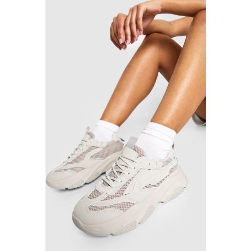 Baskets À Plateforme Et Motif Contrastant - 36 - boohoo - Modalova