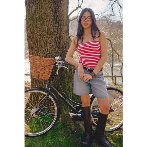 Top Bandeau Côtelé - 38 - boohoo - Modalova