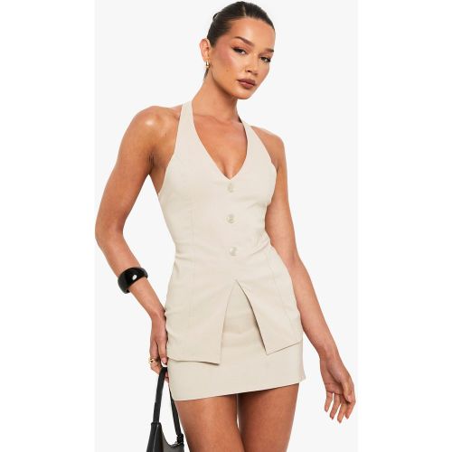Gilet Long À Col V Et Gilet Sans Manches - 34 - boohoo - Modalova