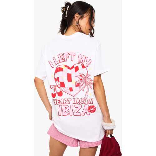 T-Shirt Oversize À Imprimé I Left My Heart In Ibiza - S - boohoo - Modalova