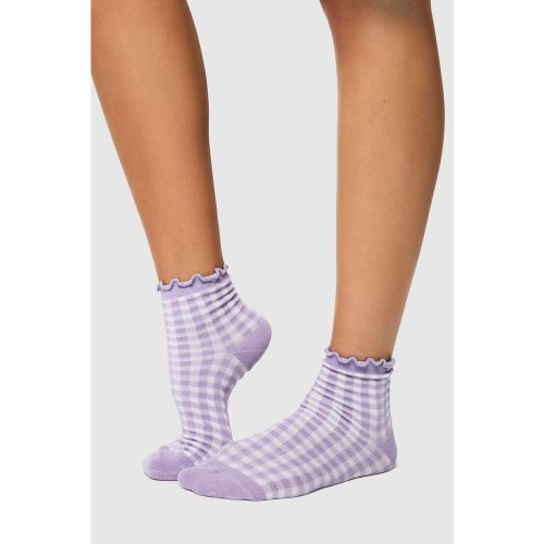 Lot De 3 Paires De Chaussettes À Imprimé Vichy - One Size - boohoo - Modalova