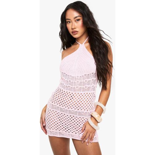 Robe Courte En Crochet À Dos Nu - S - boohoo - Modalova