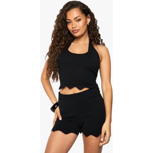Top À Dos Nu En Maille Volumineuse Et Short - S - boohoo - Modalova