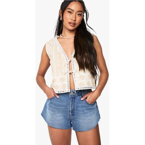 Short Large En Jean - 36 - boohoo - Modalova