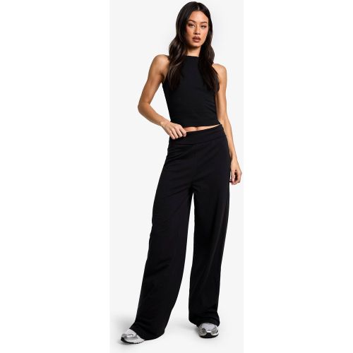 Tall" - Pantalon Large En Coton À Ceinture Pliée - 38 - boohoo - Modalova