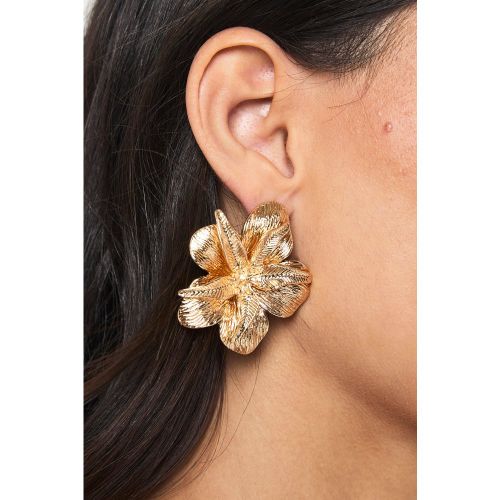 Boucles D'Oreilles Oversize Fleuries - One Size - boohoo - Modalova