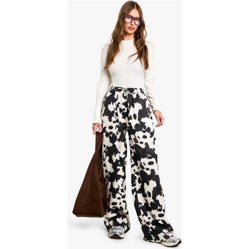 Pantalon Large À Imprimé Vache - 38 - boohoo - Modalova