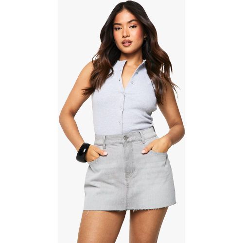 Petite" - Mini-Jupe En Jean - 34 - boohoo - Modalova