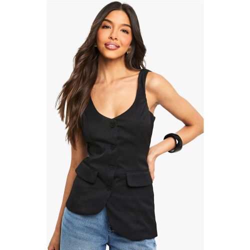 Gilet De Costume Asymétrique Sans Manches - 40 - boohoo - Modalova