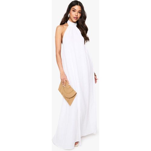 Robe Longue Dos Nu En Étamine - 36 - boohoo - Modalova
