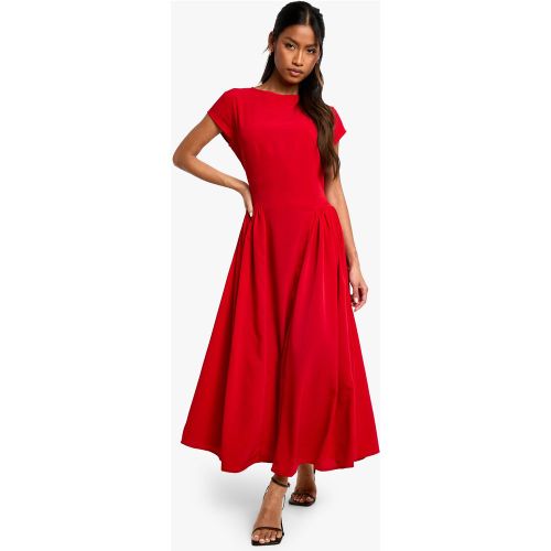 Robe Mi-Longue Texturée À Jupe Large - 36 - boohoo - Modalova