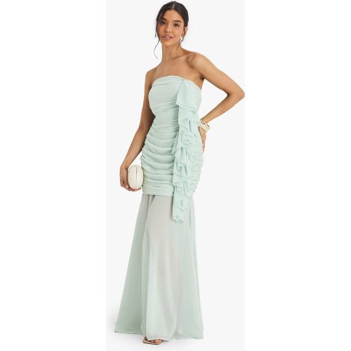 Robe Longue Froncée En Mousseline De Soie À Imprimé Bandana - 38 - boohoo - Modalova