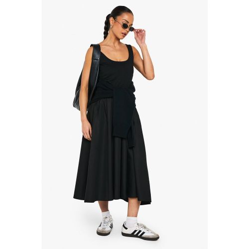Robe Mi-Longue Côtelée À Col Rond - 36 - boohoo - Modalova