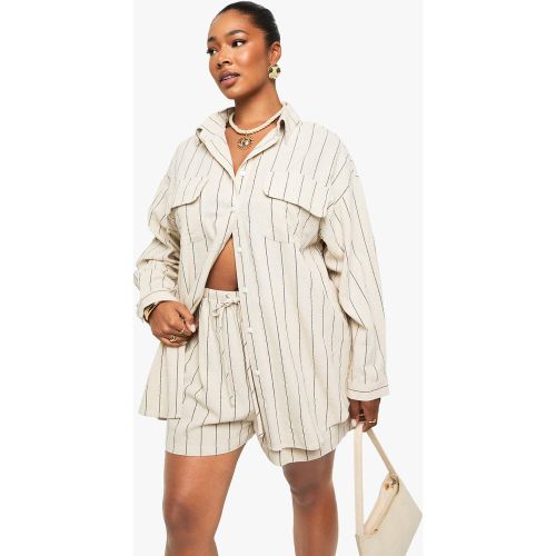 Grande Taille - Short À Rayures - 44 - boohoo - Modalova