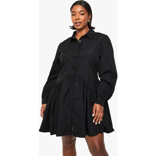 Grande Taille - Robe Chemise Unie - 44 - boohoo - Modalova