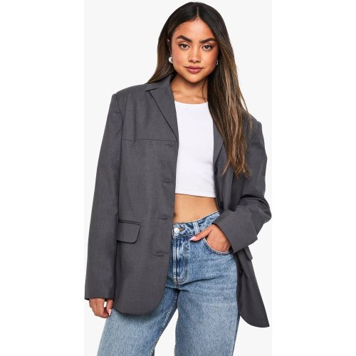 Blazer Oversize À Coutures Apparentes - 36 - boohoo - Modalova