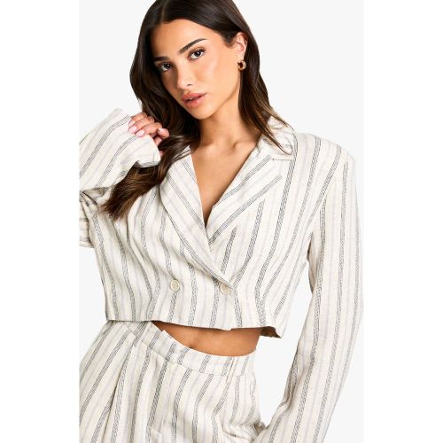 Petite" - Blazer Court À Rayures - 34 - boohoo - Modalova