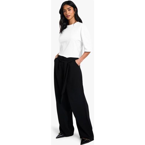 Petite" - Pantalon Large À Ceinture - 34 - boohoo - Modalova